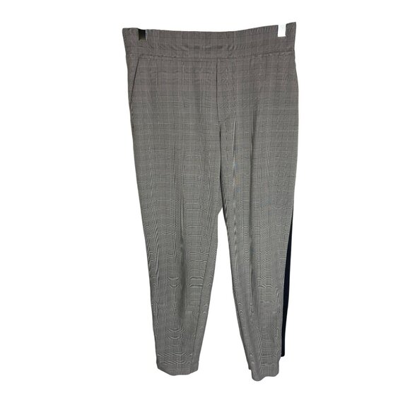 Athleta Brooklyn Plaid Ankle Pant In Black & White-sz 2P - Picture 4 of 13